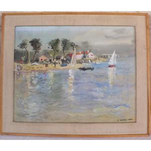 Carrère Gouache Aquarelle Cap Ferret 1963