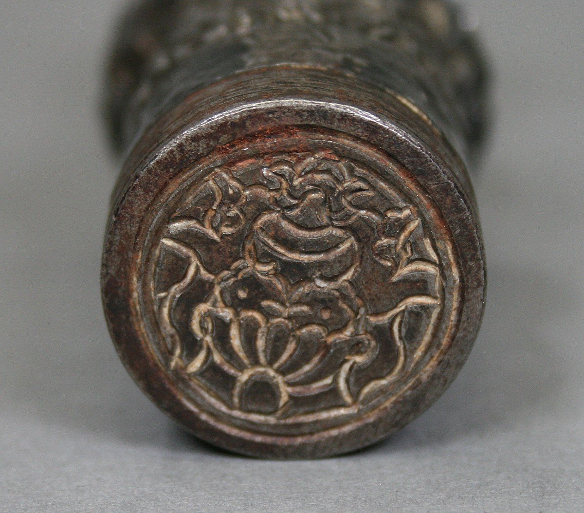 Antique Tibetan Silver Seal Chop Buddhist Monastery Monk Tibet-photo-5