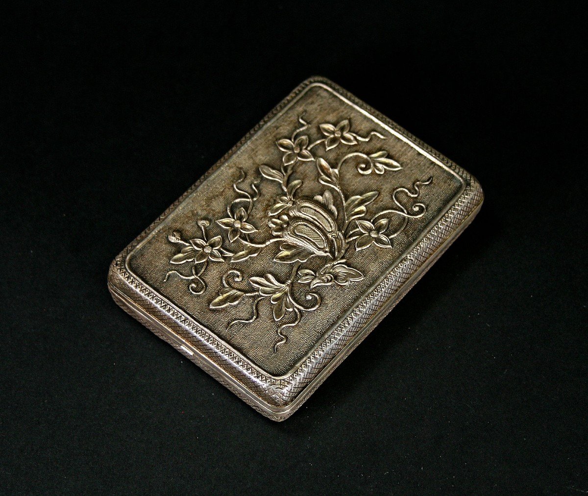 Antique Chinese Sterling Silver Business Card Visiting Card 