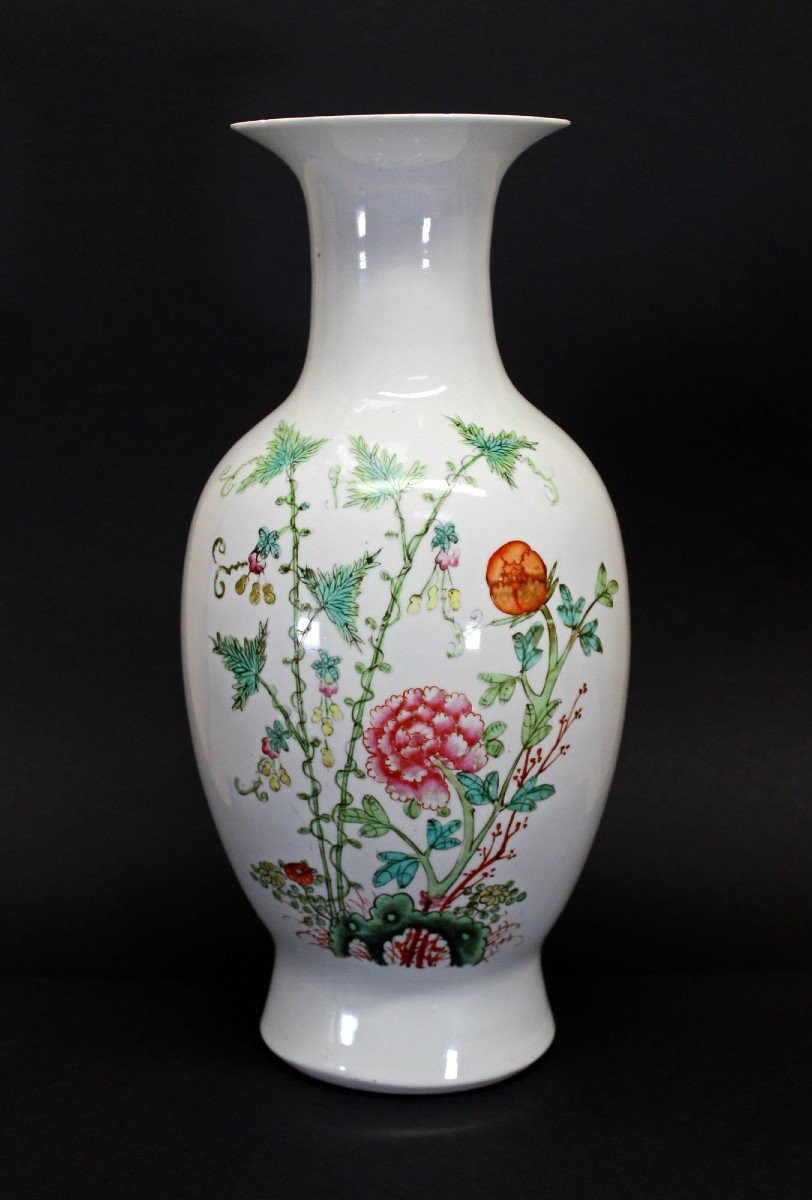 Large Antique Chinese Porcelain Vase China Decorative Interior Design-photo-2