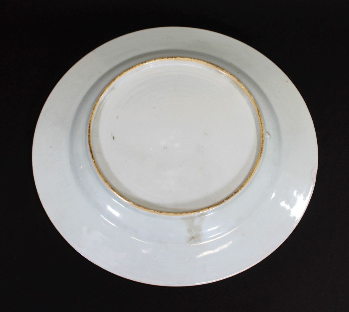 A Large Antique Chinese Dish  Blue And White Exportware Porcelain Qianlong-photo-1