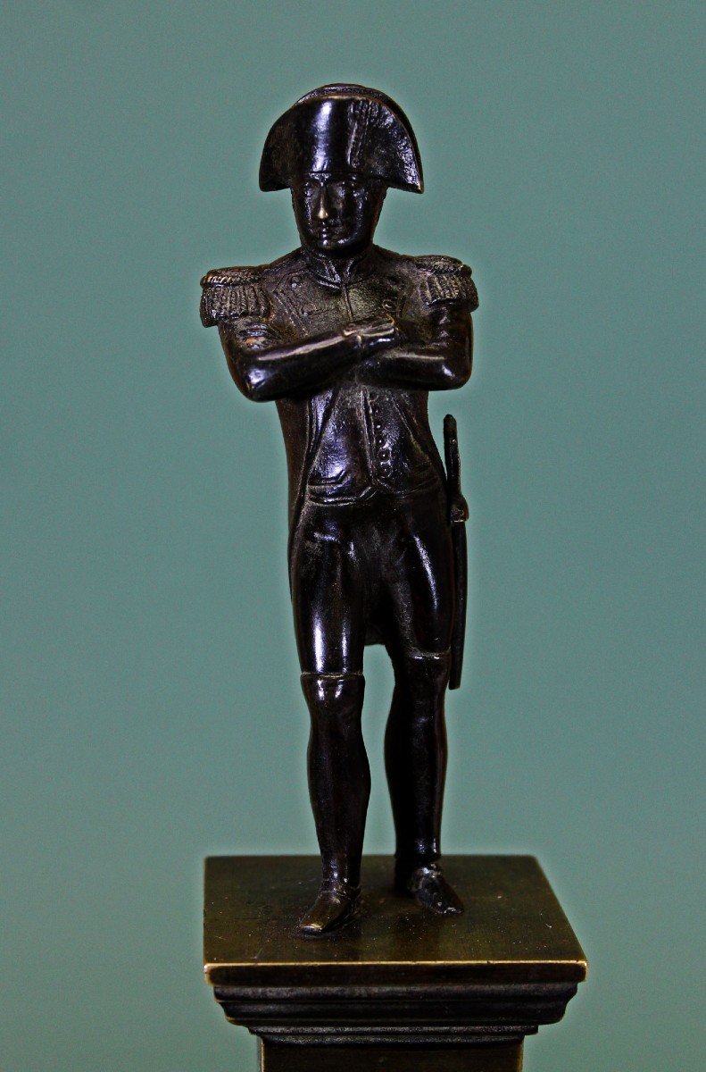 l'Empereur Napoléon Ier Statuette En Bronze XIXè Siècle-photo-1