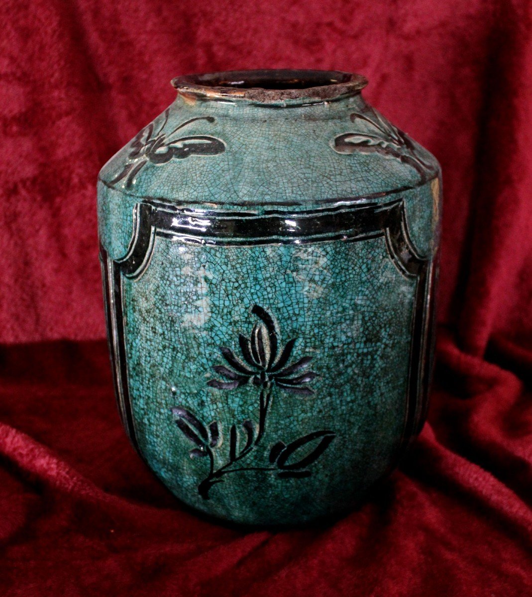 Large Antique Chinese Pottery Storage Jar Tz'u-chou-photo-2