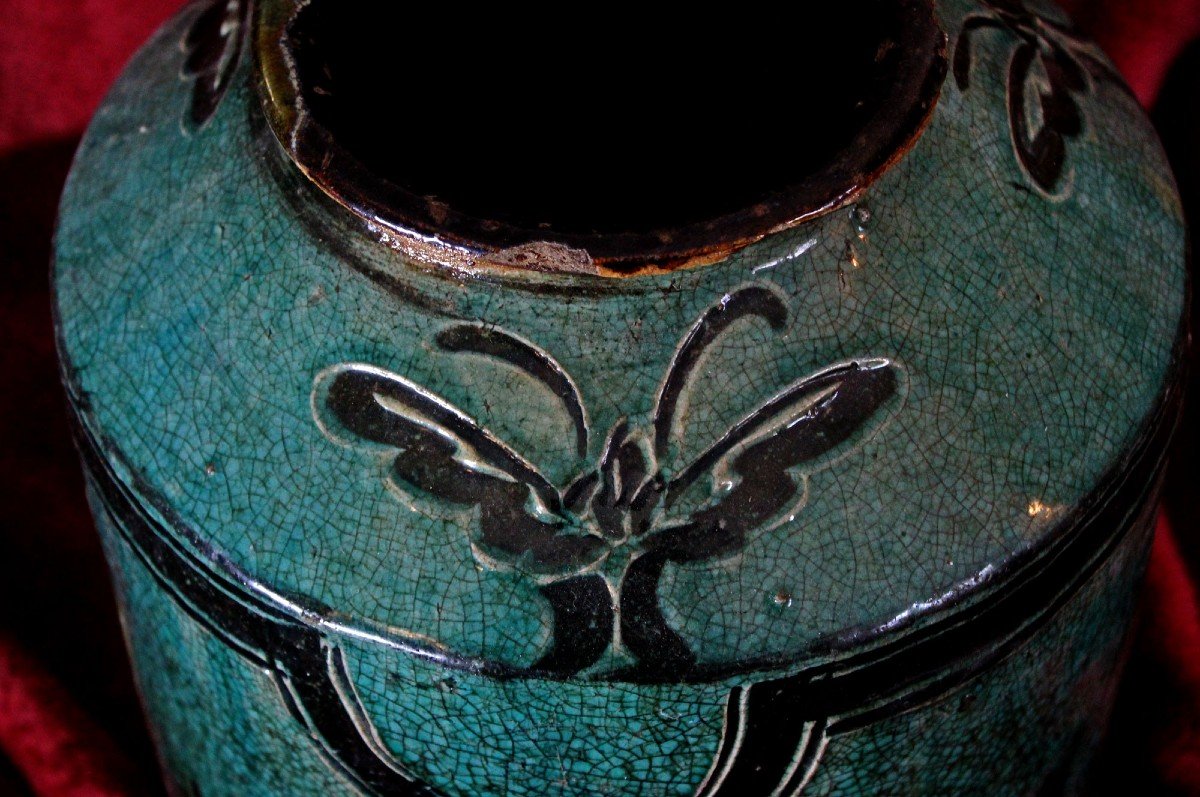 Large Antique Chinese Pottery Storage Jar Tz'u-chou-photo-4