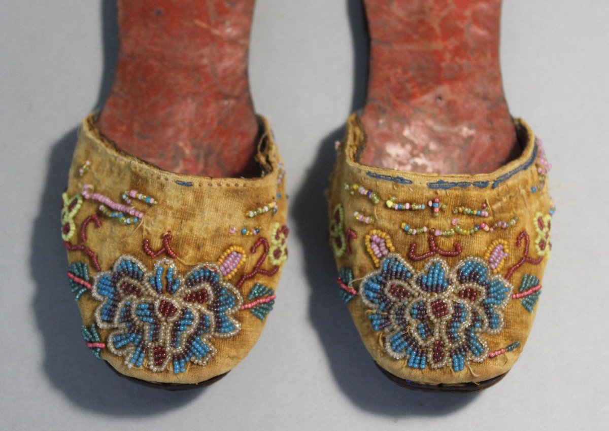 Antique Beaded Nonya Children's Slippers Peranakan Baba Chinese -photo-2