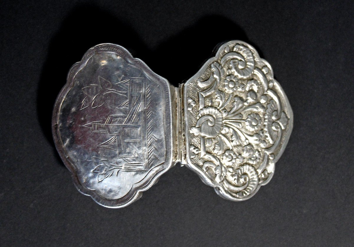 Ottoman Empire Silver Snuff Box 19th Century-photo-2