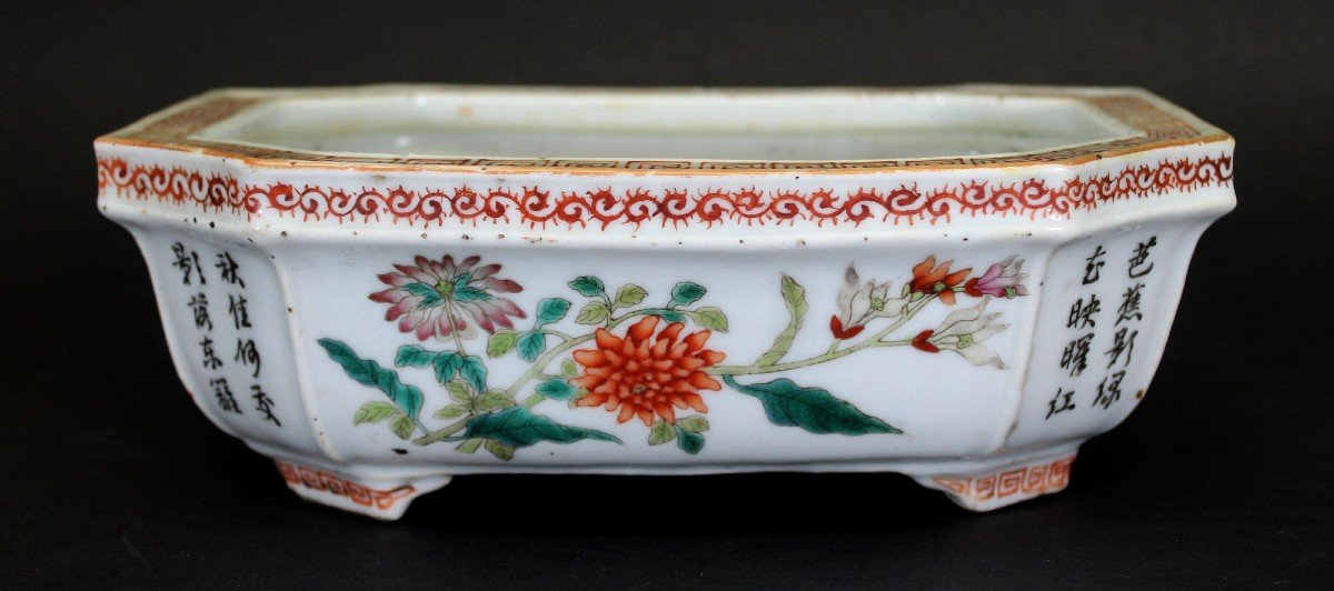 Jardinière à Bulbes De Narcisse En Porcelaine Chinoise Ancienne Chine -photo-3