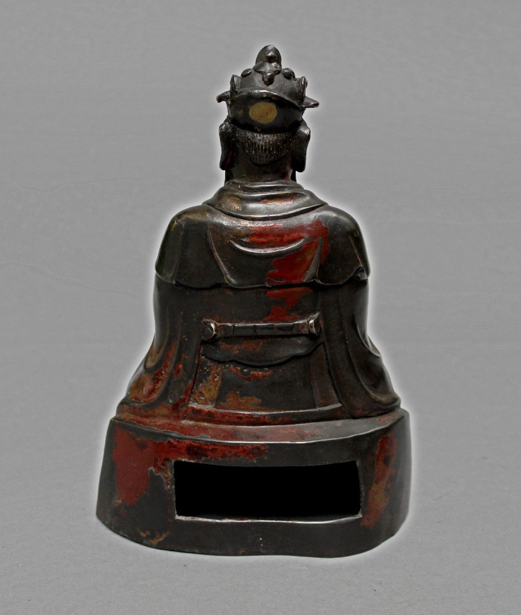 Figure Antique En Bronze Chinois d'Un Immortel-photo-3