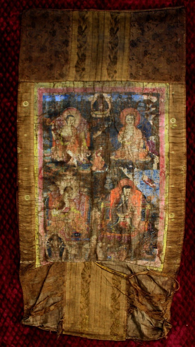 Antique Tibetan Buddhist Thangka Tibet Buddha-photo-2