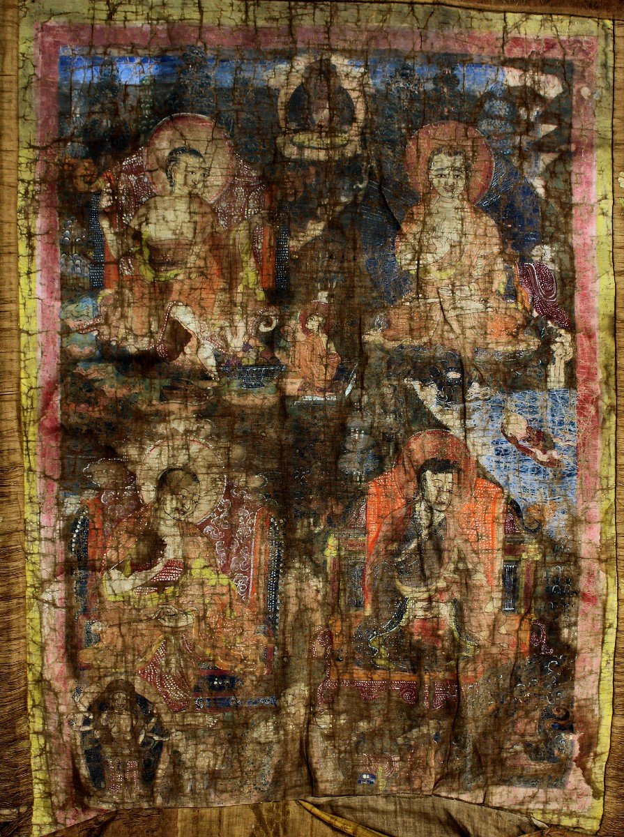 Antique Tibetan Buddhist Thangka Tibet Buddha