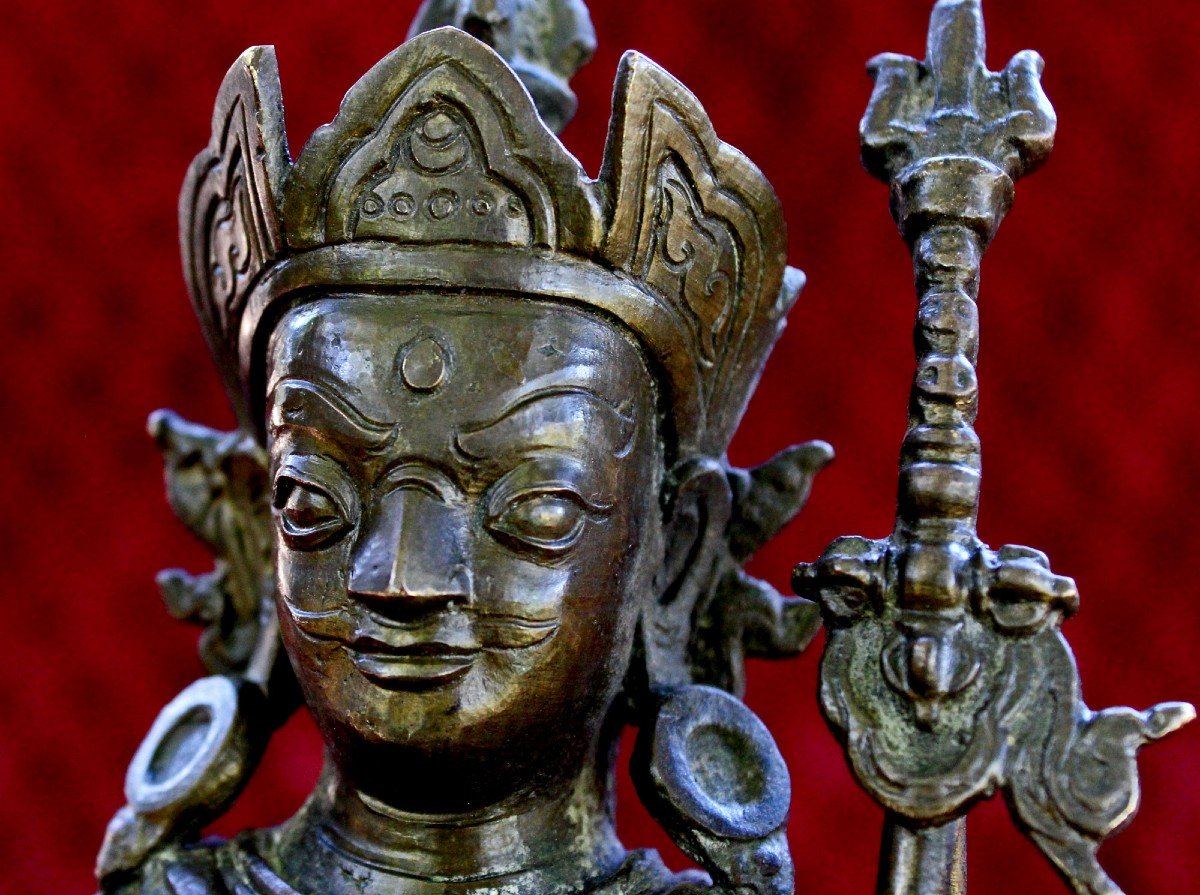 Padmasambhava Guru Rinpoche Antique Tibetan Bronze. Tibet. Buddhist. Buddha.-photo-1