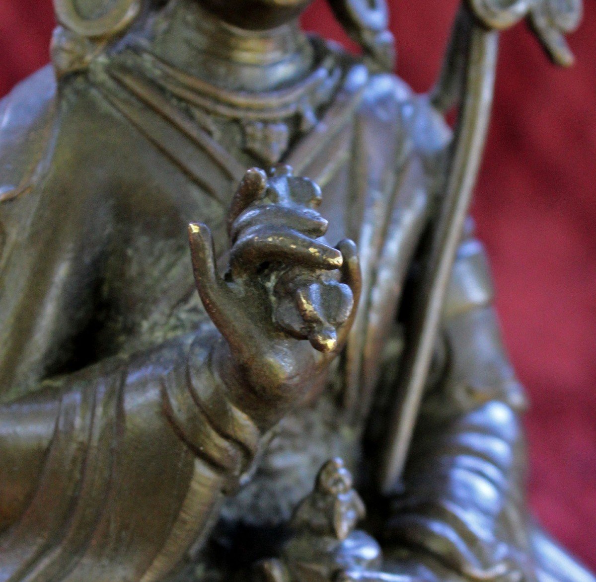 Padmasambhava Guru Rinpoche Antique Tibetan Bronze. Tibet. Buddhist. Buddha.-photo-2