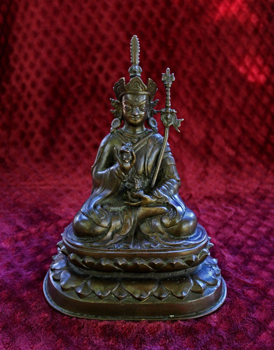 Padmasambhava Guru Rinpoche Antique Tibetan Bronze. Tibet. Buddhist. Buddha.