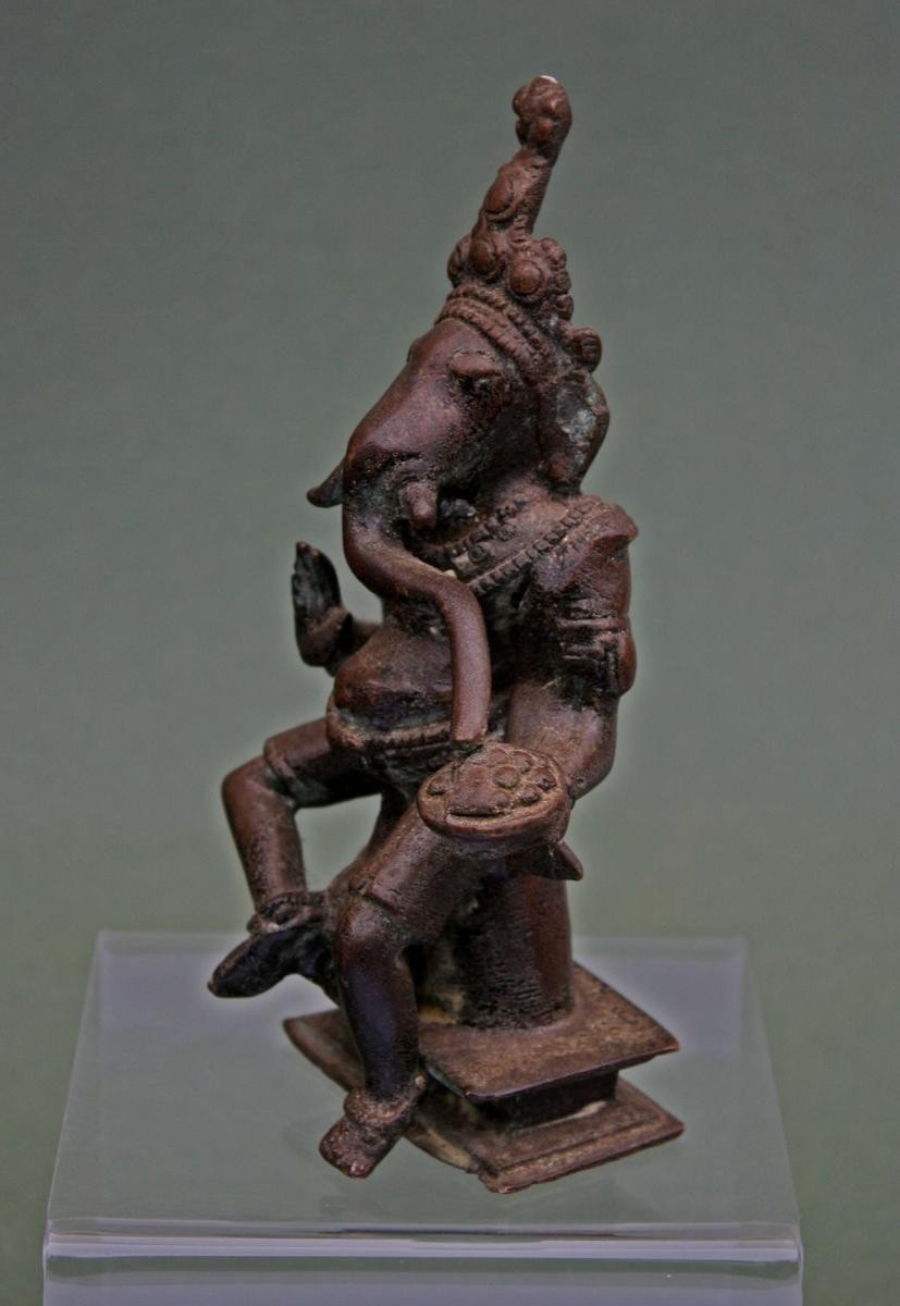 Antique Bronze Indien Ganesh Dieu Hindou éléphant Ganesha-photo-2