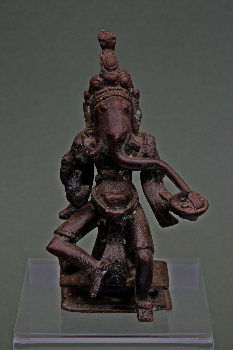 Antique Bronze Indien Ganesh Dieu Hindou éléphant Ganesha