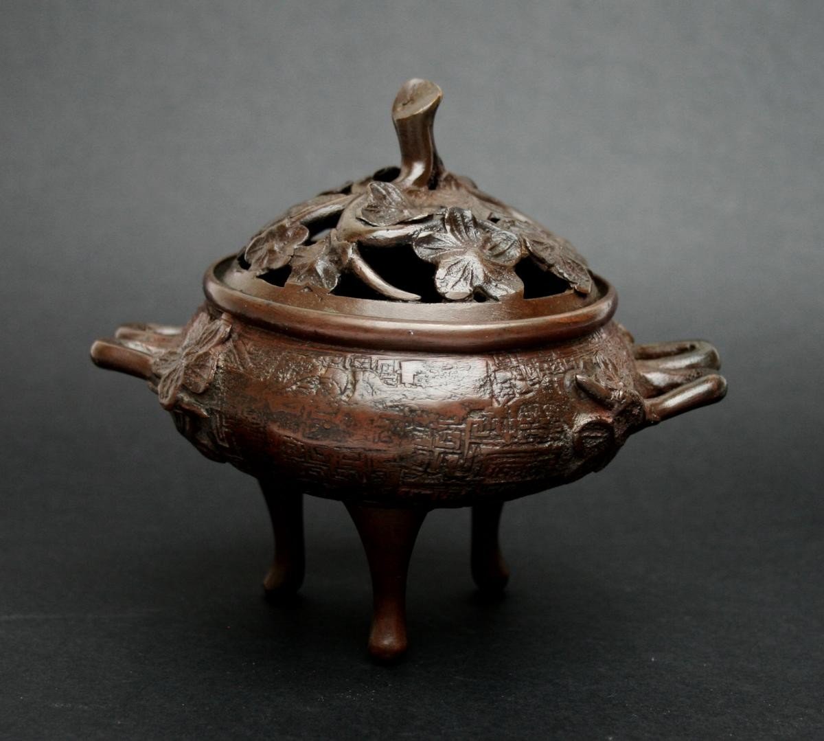 Antique Chinese Bronze Incense Burner China -photo-4