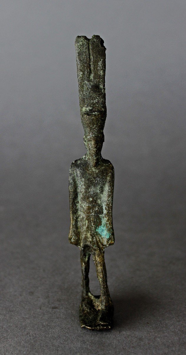 Ancient Egyptian Bronze Figure Of Amun-photo-3