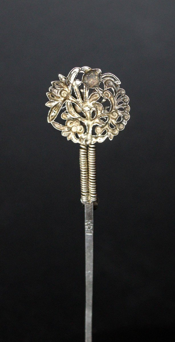 épingle à Cheveux Chinoise Antique En Argent Pour Femme  Poinçonnée-photo-2