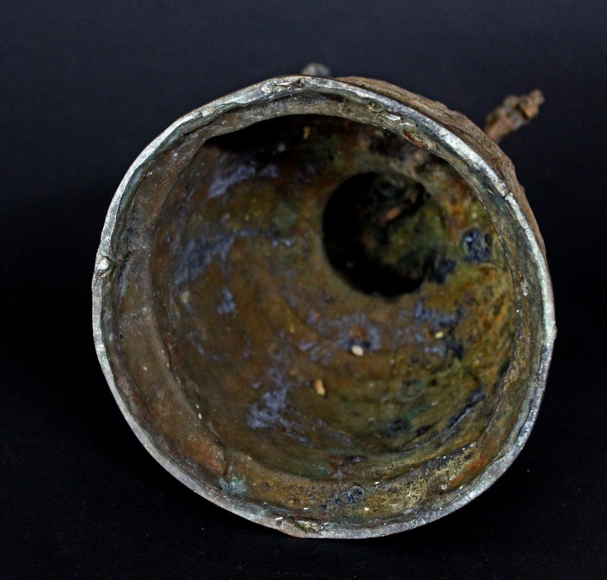 Antique Bronze Buddhist Temple Bell Khmer Or Thai -photo-3