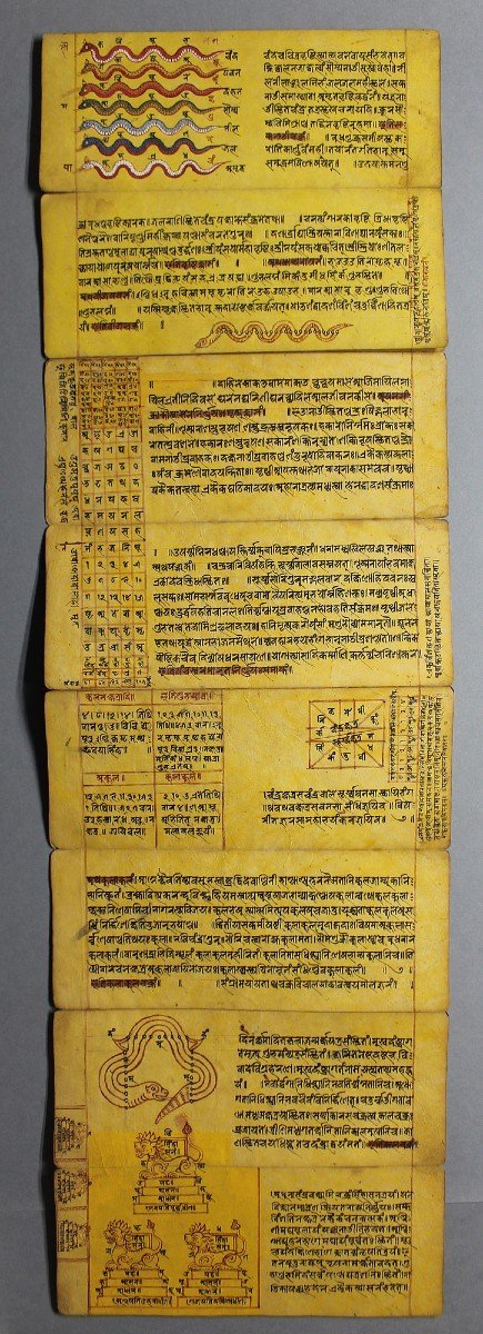 Livre De Magie Astrologique Swarodaya Népalais Ancien Manuscrit Hindou-photo-3