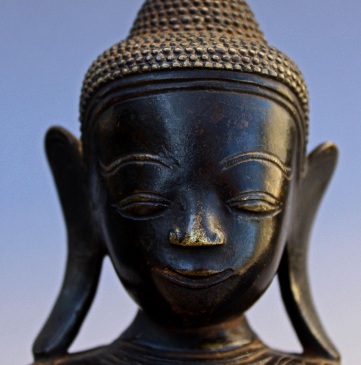 Burmese Bronze Buddha  Shan States, Eastern Burma (myanmar) 18th Century-photo-4