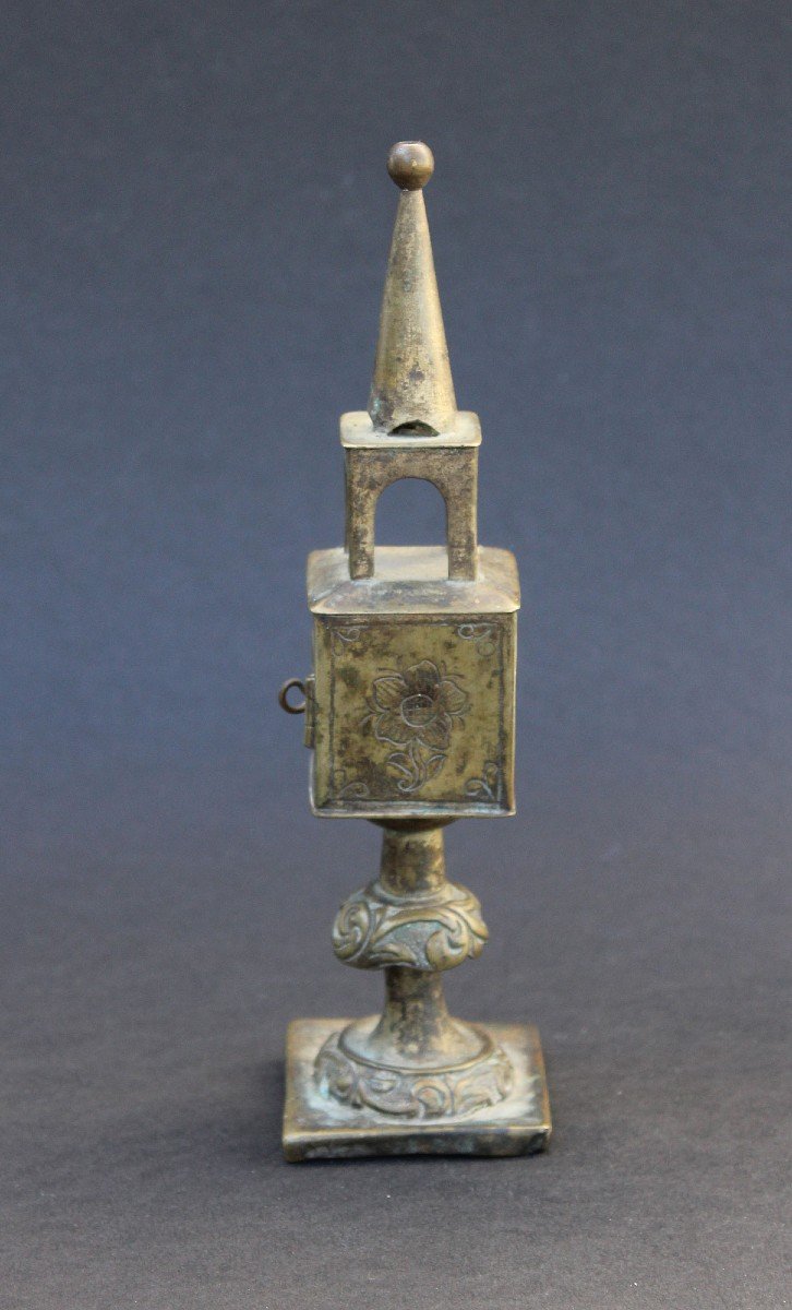 Antique Judaica Spice Tower Maker's Mark 19th Century-photo-2