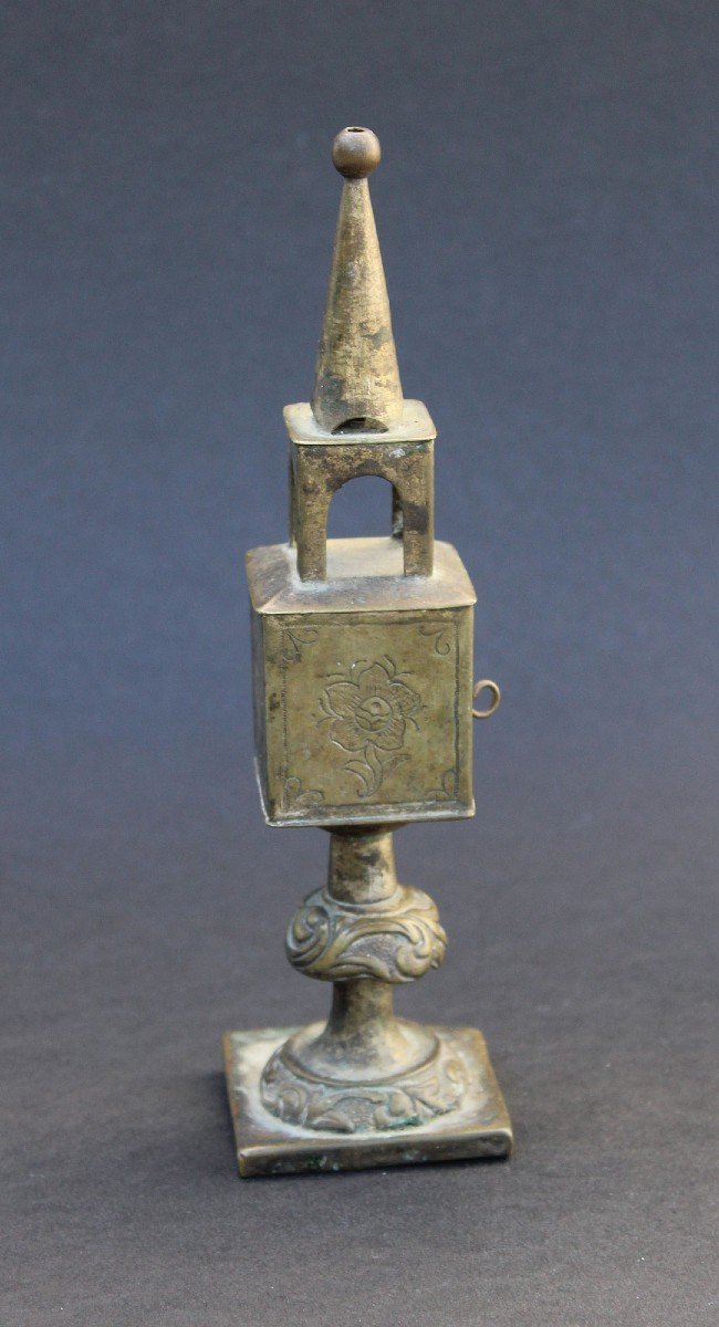 Antique Judaica Spice Tower Maker's Mark 19th Century-photo-4