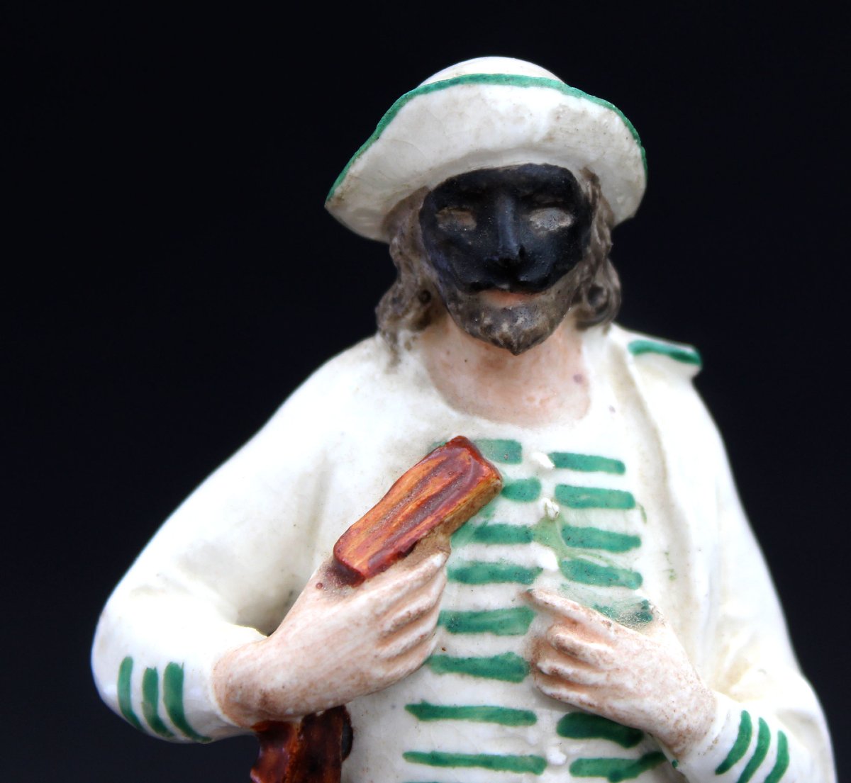 Figurine De La Commedia Dell'arte En Faïence Italienne-photo-1