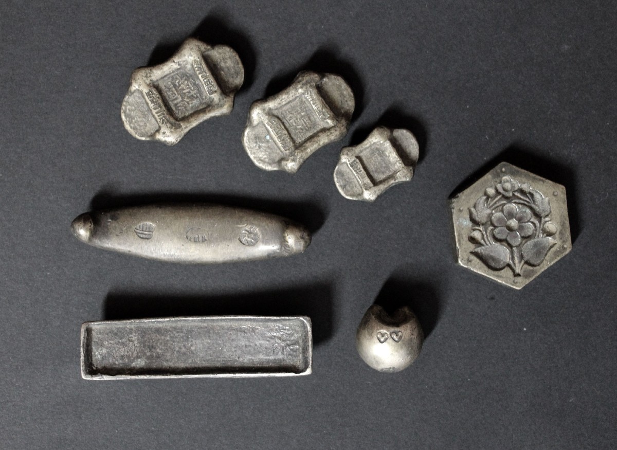 Chinese And Vietnamese Collection Opium Weights Ingots Coins