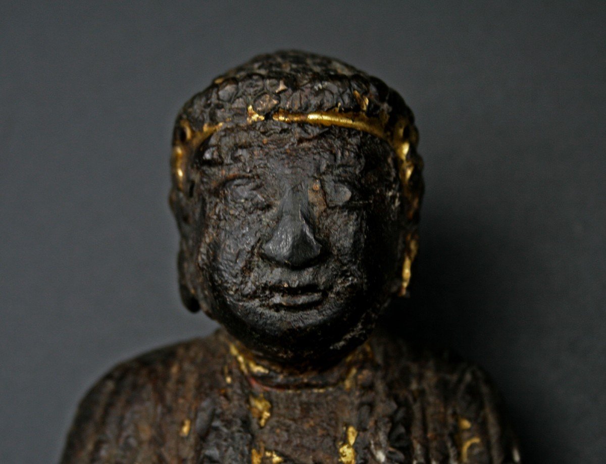 Ancien Bouddha Chinois En Bronze d'époque Ming -photo-1