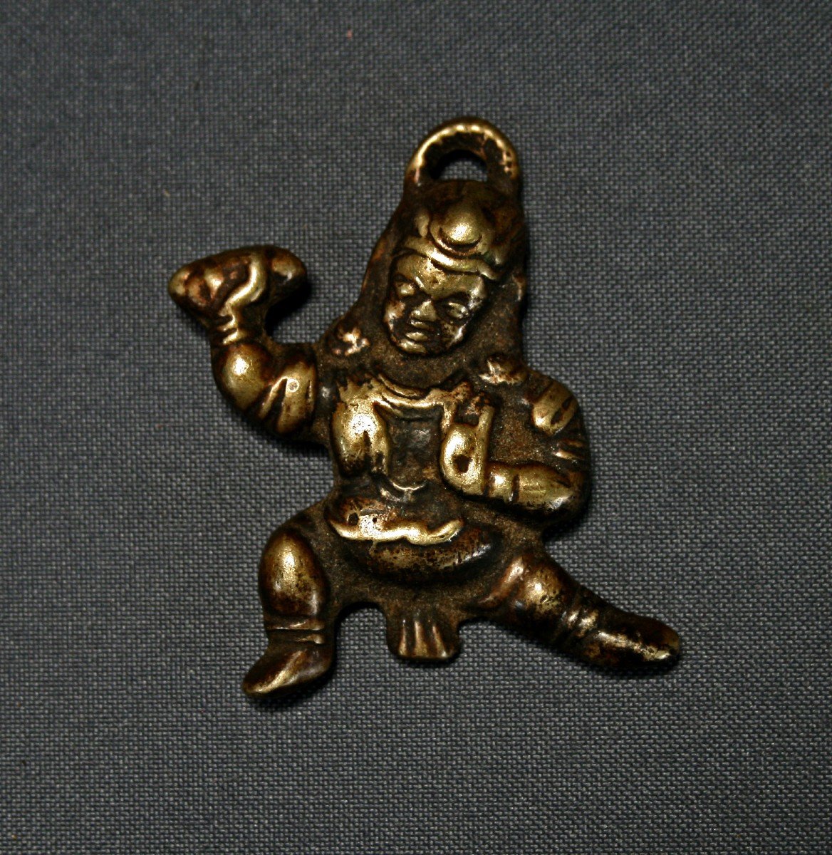 Two Antique Tibetan Buddhist Amulets Thokcha Tsa Tsa Vajrapani Namasangiti Manjushri-photo-2