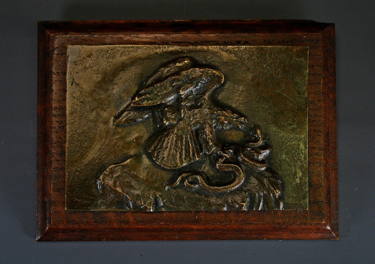 Antique French Animalier Bronze Antoine-louis Barye Eagle & Snake