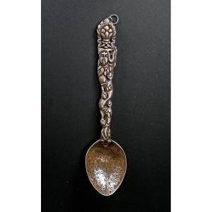 Antique Tibetan Silver Spoon