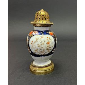 Pot à Sable Antique En Porcelaine Japonaise Imari XVIII Eme Montures Ormulo Françaises