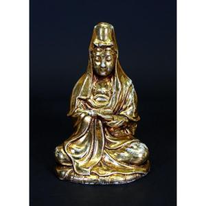 Antique Japanese Porcelain Kannon Goddess Of Mercy Buddhist 