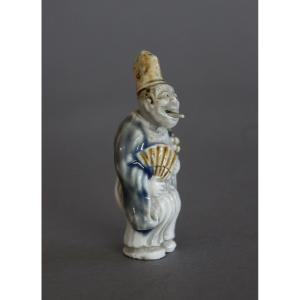 Karakuri Hirado Porcelain Netsuke Sambaso Dancer