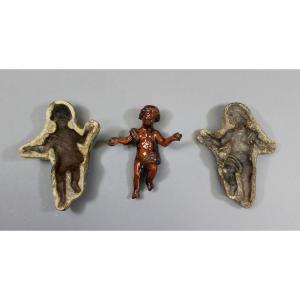 Ange Putti En Céramique Antique Avec Moule d'Origine