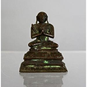 Ancient Bronze C16th Ramanuj Acharya Indian Hindu Philosopher Guru Sri Vaishnavism Bhakti 