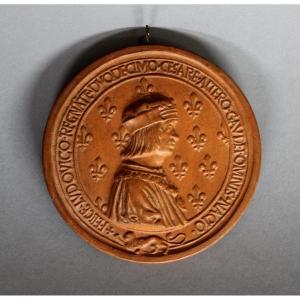 Louis XII Terracotta Medallion After Leclerc King Of France