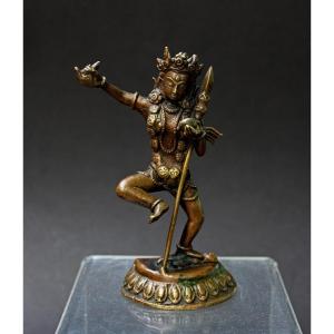 Antique Tibetan Bronze Buddhist Sculpture Tantric Dakini Female Buddha