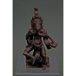 Antique Indian Bronze Ganesh Hindu Elephant God Ganesha