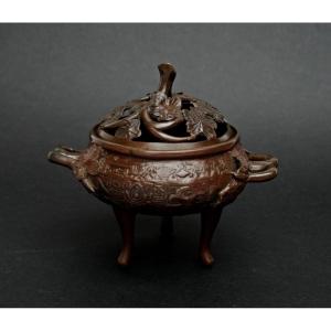 Antique Chinese Bronze Incense Burner China 