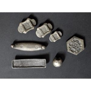 Chinese And Vietnamese Collection Opium Weights Ingots Coins