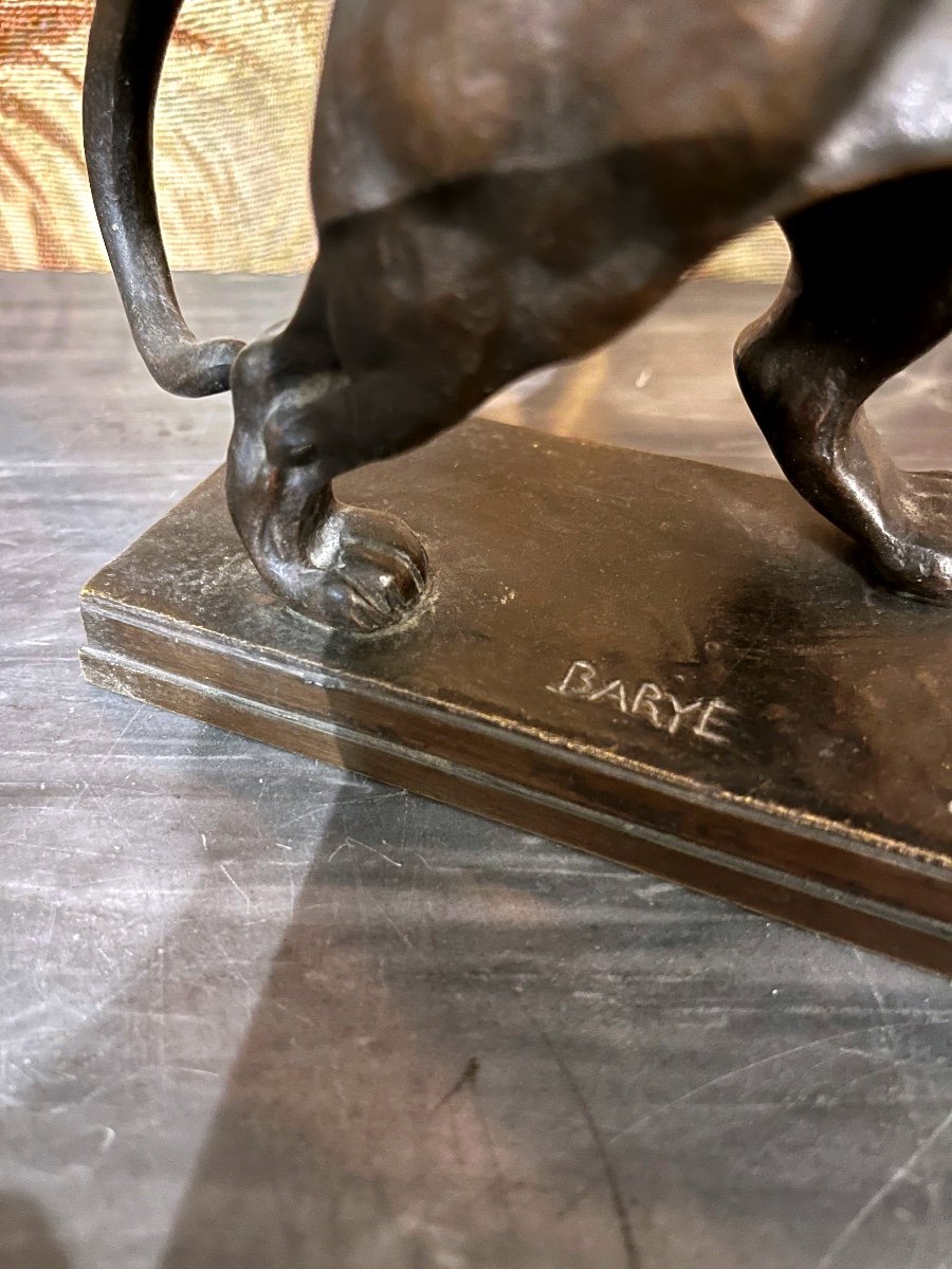 Bronze, panthère de Barye.-photo-2