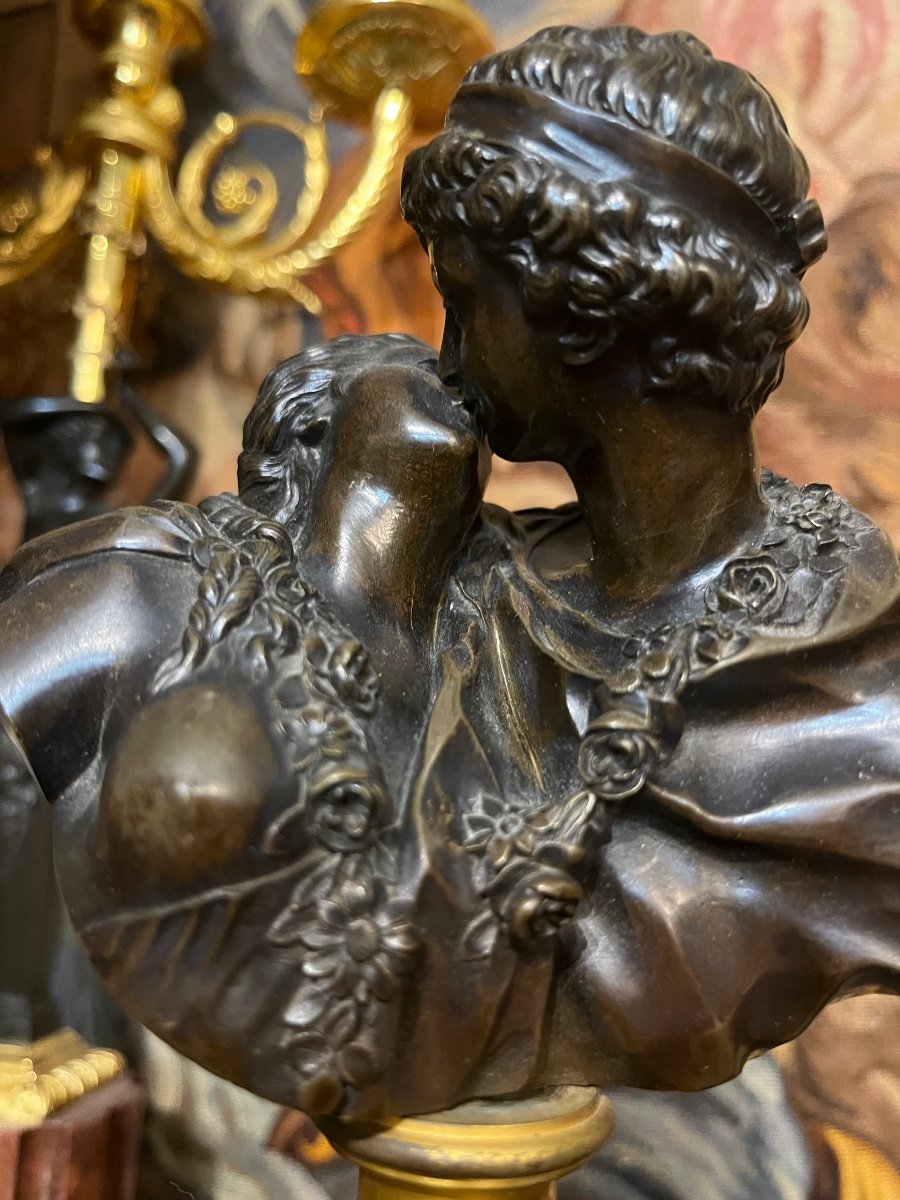 Bronzes, Paire De Bustes D’après Jean Antoine Houdon.-photo-4