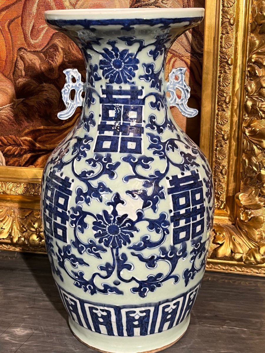 Two Vases, Porcelain From China, XIX Th.-photo-3