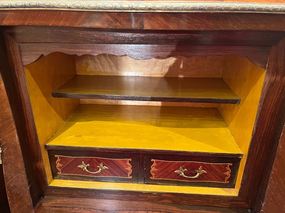 Marquetry Secretaire, 19th Century-photo-1