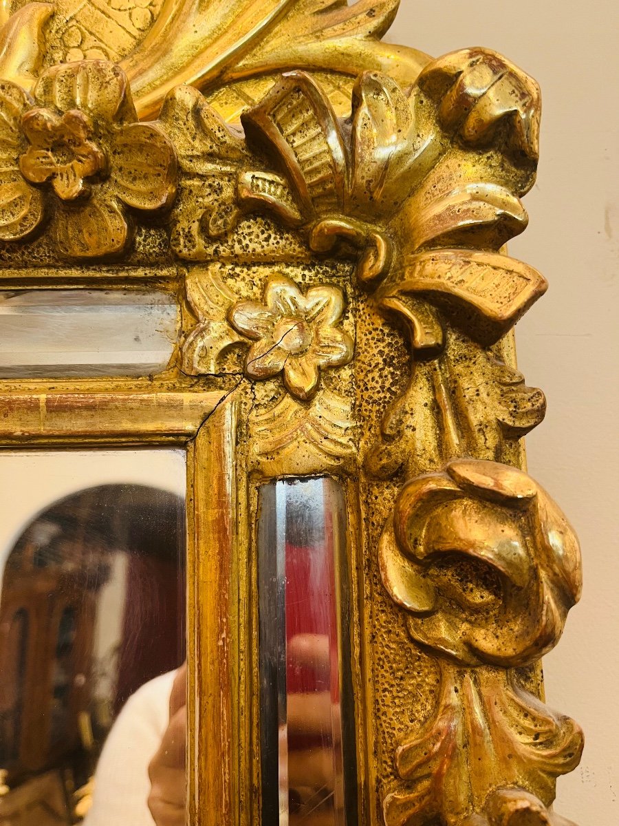 Mirror With Parecloses And Pediment Napoleon III-photo-3