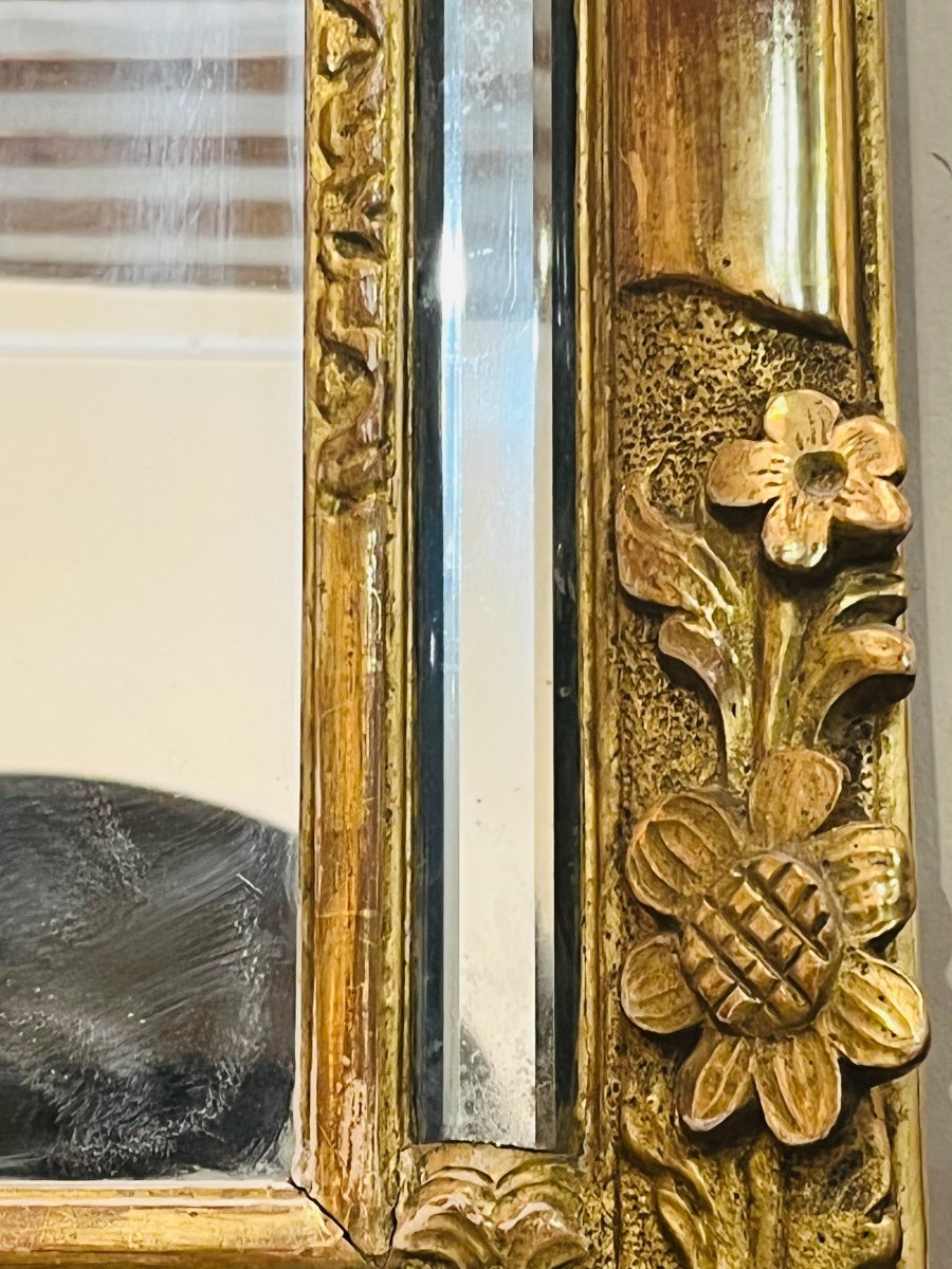 Miroir à Parecloses Et Fronton D’époque Napoléon III-photo-4