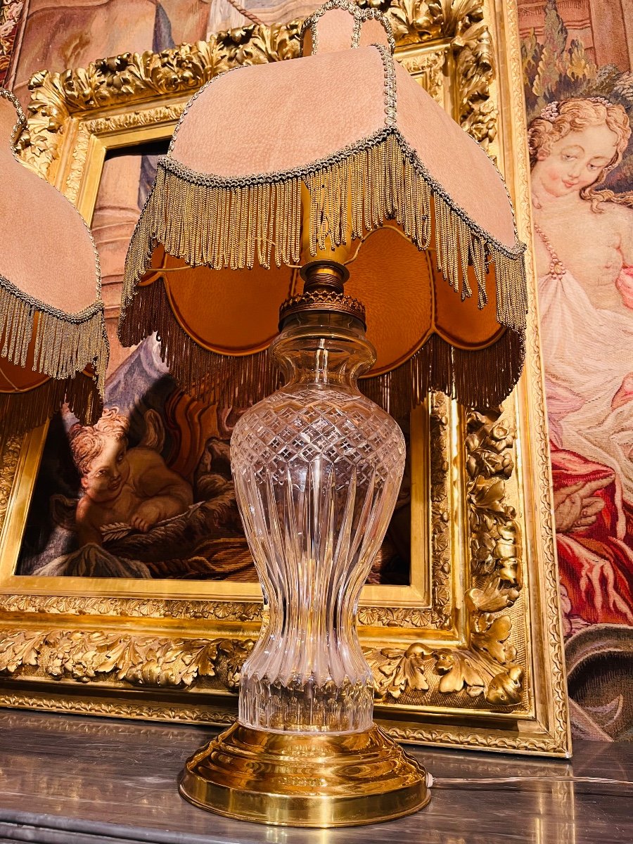 Paire De Lampes En Cristal-photo-3